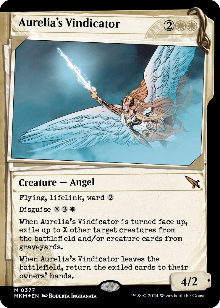 Image for Aurelia's Vindicator (Showcase) (Invisible Ink) (Murders at Karlov Manor) (377) - Magic: The Gathering