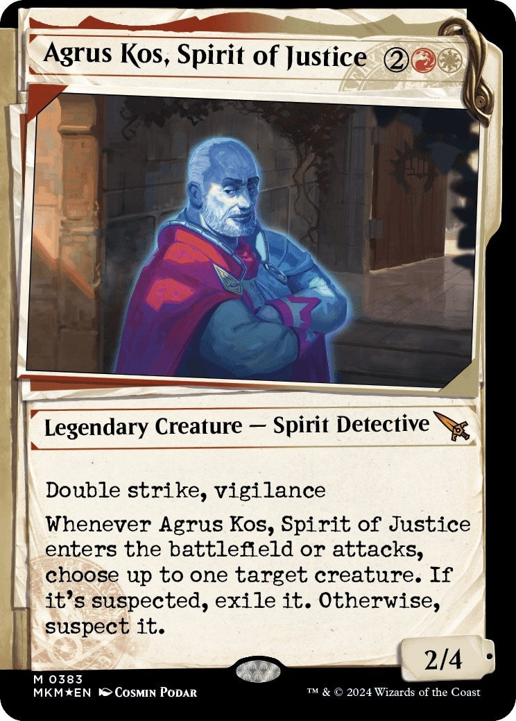 Image for Agrus Kos, Spirit of Justice (Showcase) (Invisible Ink) (Murders at Karlov Manor) (383) - Magic: The Gathering