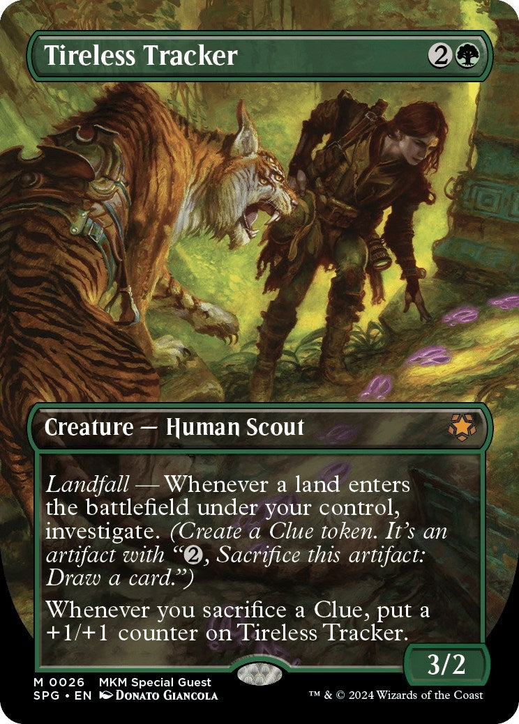 Image for Tireless Tracker (Borderless) (Special Guests) (26) - Magic: The Gathering