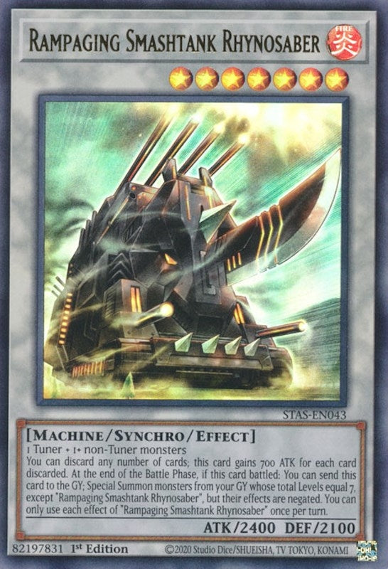 Image for Rampaging Smashtank Rhynosaber (2-Player Starter Set) (STAS-EN043) - YuGiOh
