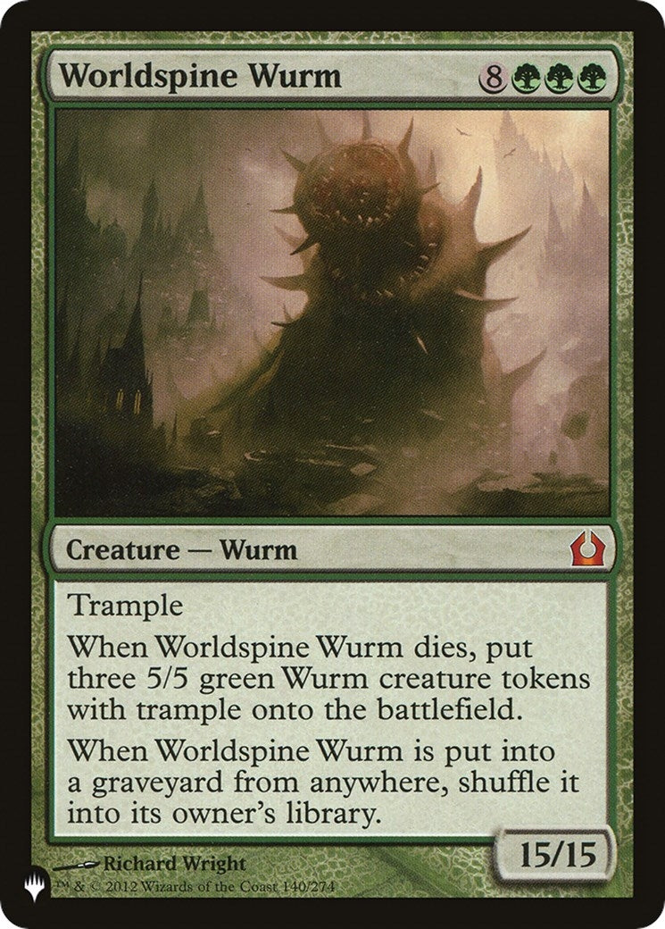 Image for Worldspine Wurm (The List Reprints) (140/274) - Magic: The Gathering