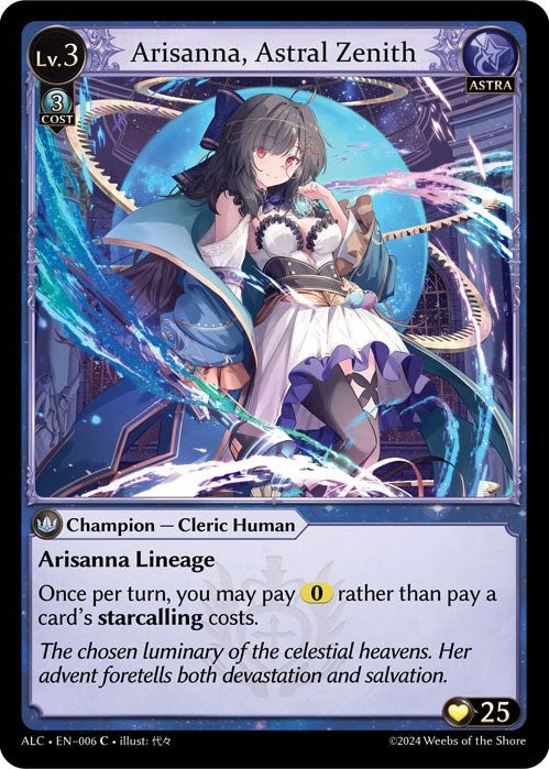 Image for Arisanna, Astral Zenith (Alchemical Revolution Starter Decks) (006) - Grand Archive TCG