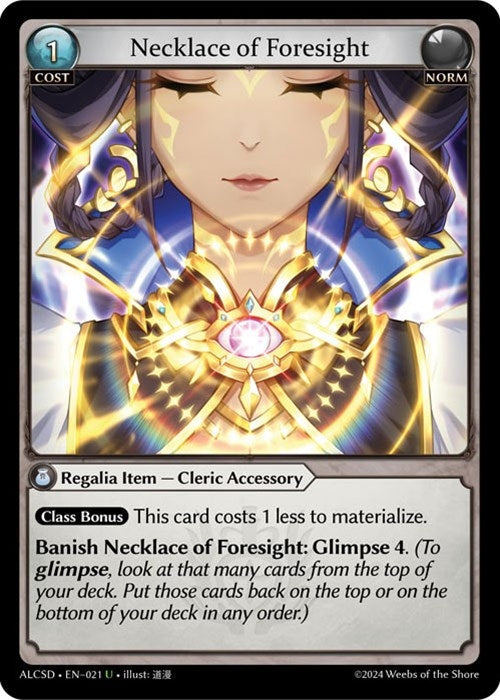 Image for Necklace of Foresight (Alchemical Revolution Starter Decks) (021) - Grand Archive TCG