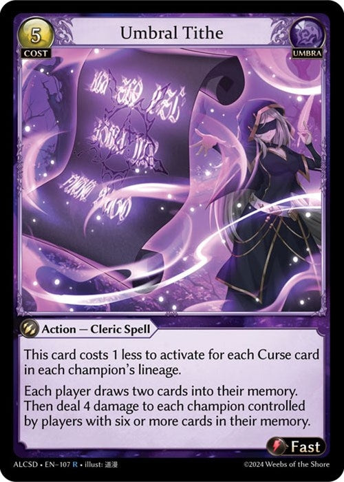 Image for Umbral Tithe (Alchemical Revolution Starter Decks) (107) - Grand Archive TCG
