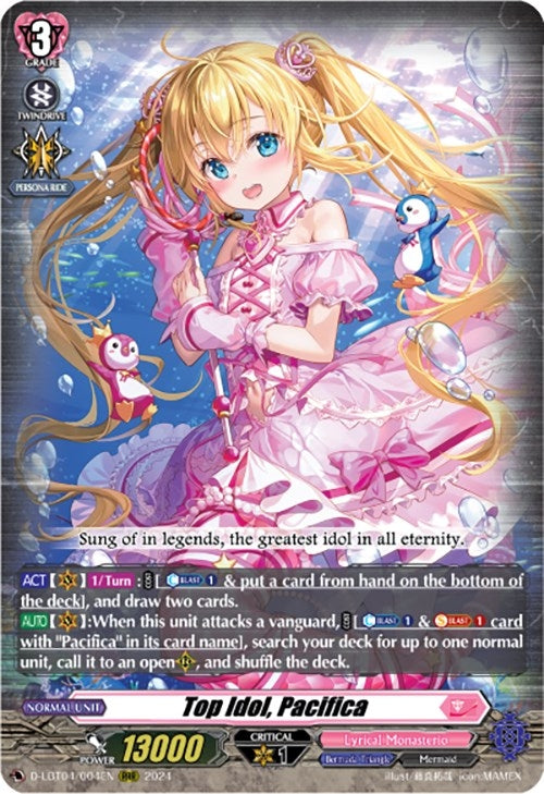 Image for Top Idol, Pacifica (D-LBT04: Lyrical Monasterio ~Trick or Trick!~) (D-LBT04/004EN) - Cardfight Vanguard