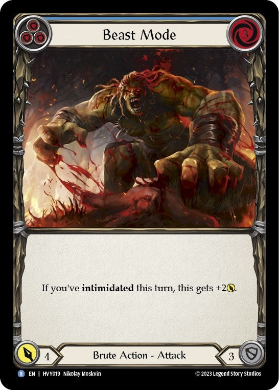 Image for Beast Mode (Blue) (Heavy Hitters) (HVY019) - Flesh and Blood TCG