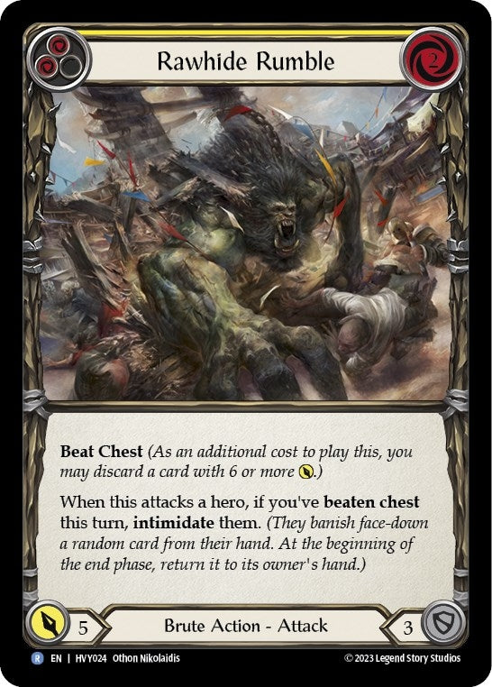 Image for Rawhide Rumble (Yellow) (Heavy Hitters) (HVY024) - Flesh and Blood TCG