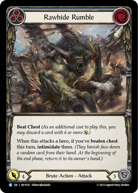 Image for Rawhide Rumble (Blue) (Heavy Hitters) (HVY025) - Flesh and Blood TCG