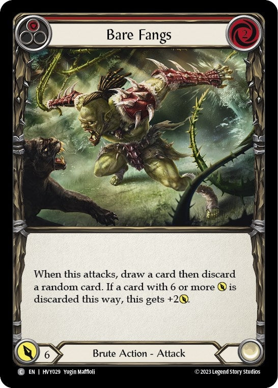 Image for Bare Fangs (Red) (Heavy Hitters) (HVY029) - Flesh and Blood TCG
