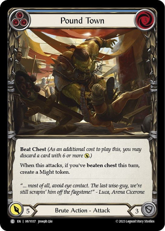 Image for Pound Town (Blue) (Heavy Hitters) (HVY037) - Flesh and Blood TCG