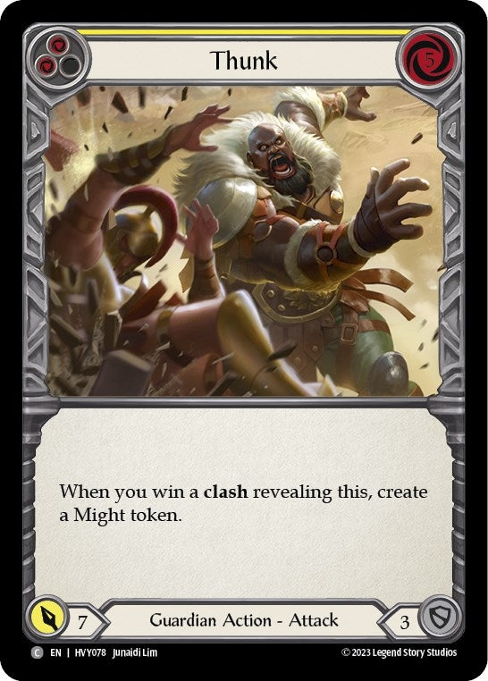 Image for Thunk (Yellow) (Heavy Hitters) (HVY078) - Flesh and Blood TCG