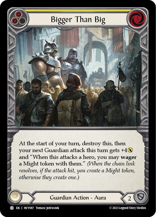 Image for Bigger Than Big (Yellow) (Heavy Hitters) (HVY087) - Flesh and Blood TCG