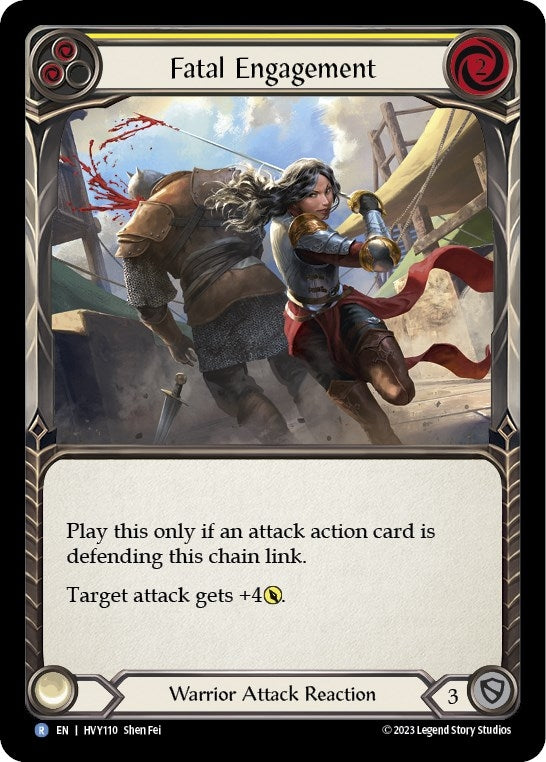 Image for Fatal Engagement (Yellow) (Heavy Hitters) (HVY110) - Flesh and Blood TCG