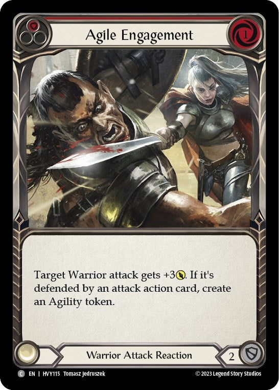Image for Agile Engagement (Red) (Heavy Hitters) (HVY115) - Flesh and Blood TCG