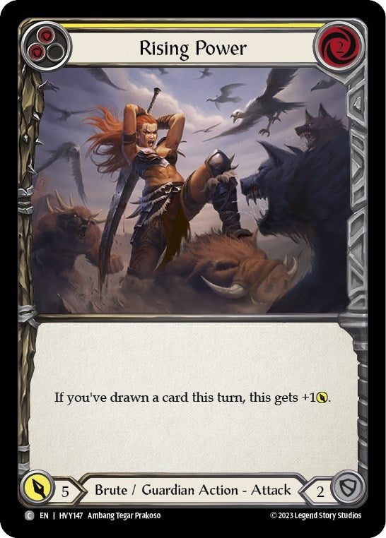 Image for Rising Power (Yellow) (Heavy Hitters) (HVY147) - Flesh and Blood TCG