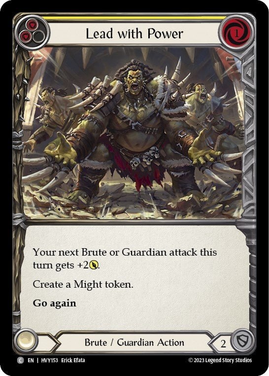 Image for Lead with Power (Yellow) (Heavy Hitters) (HVY153) - Flesh and Blood TCG