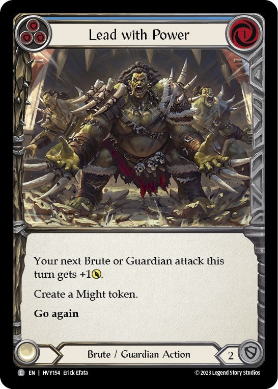 Image for Lead with Power (Blue) (Heavy Hitters) (HVY154) - Flesh and Blood TCG