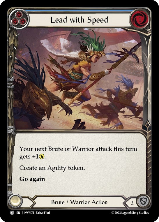 Image for Lead with Speed (Blue) (Heavy Hitters) (HVY174) - Flesh and Blood TCG