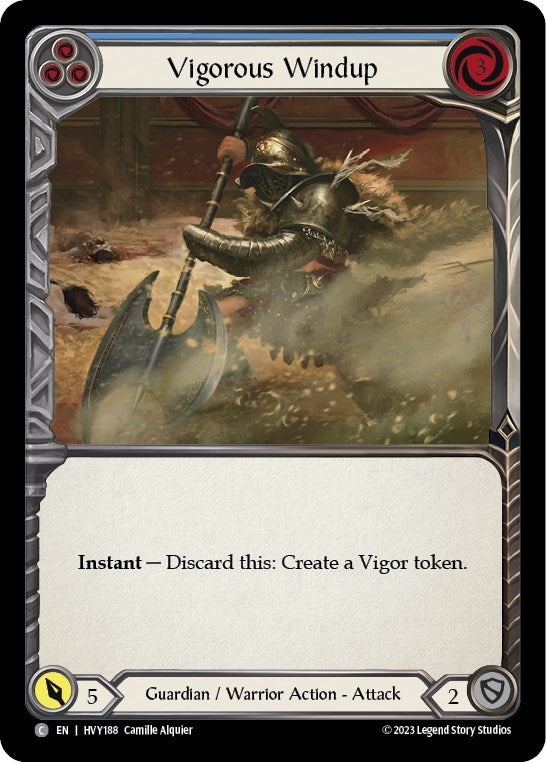 Image for Vigorous Windup (Blue) (Heavy Hitters) (HVY188) - Flesh and Blood TCG