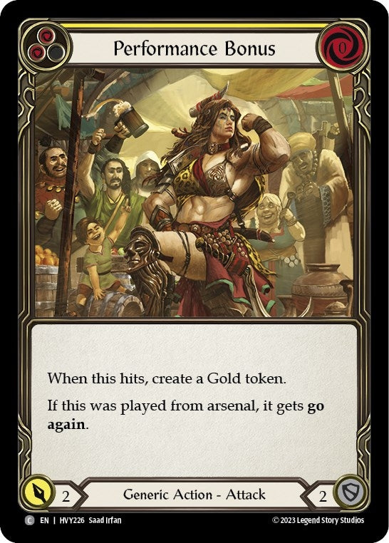 Image for Performance Bonus (Yellow) (Heavy Hitters) (HVY226) - Flesh and Blood TCG