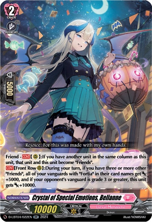 Image for Crystal of Special Emotions, Belianne (D-LBT04: Lyrical Monasterio ~Trick or Trick!~) (D-LBT04/022EN) - Cardfight Vanguard