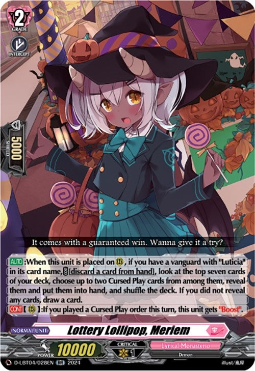 Image for Lottery Lollipop, Meriem (D-LBT04: Lyrical Monasterio ~Trick or Trick!~) (D-LBT04/028EN) - Cardfight Vanguard