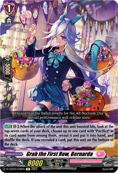 Image for Grab the First Row, Bernarda (D-LBT04: Lyrical Monasterio ~Trick or Trick!~) (D-LBT04/048EN) - Cardfight Vanguard