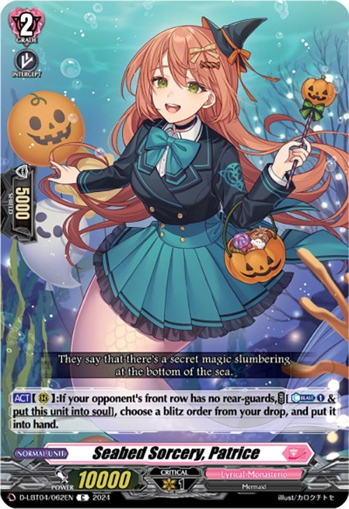 Image for Seabed Sorcery, Patrice (D-LBT04: Lyrical Monasterio ~Trick or Trick!~) (D-LBT04/062EN) - Cardfight Vanguard
