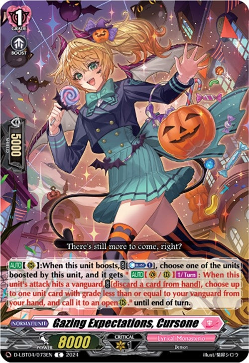 Image for Gazing Expectations, Cursone (D-LBT04: Lyrical Monasterio ~Trick or Trick!~) (D-LBT04/073EN) - Cardfight Vanguard