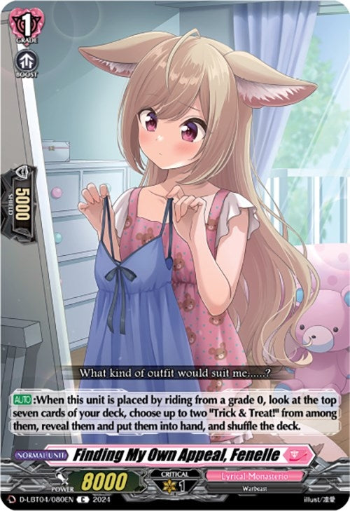Image for Finding My Own Appeal, Fenelle (D-LBT04: Lyrical Monasterio ~Trick or Trick!~) (D-LBT04/080EN) - Cardfight Vanguard