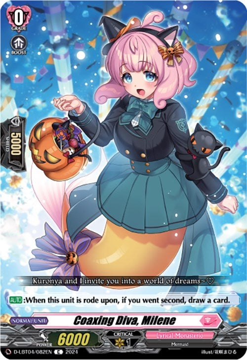 Image for Coaxing Diva, Milene (D-LBT04: Lyrical Monasterio ~Trick or Trick!~) (D-LBT04/082EN) - Cardfight Vanguard