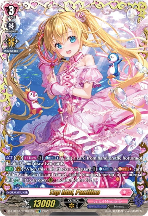 Image for Top Idol, Pacifica (FFR) (D-LBT04: Lyrical Monasterio ~Trick or Trick!~) (D-LBT04/FFR04EN) - Cardfight Vanguard