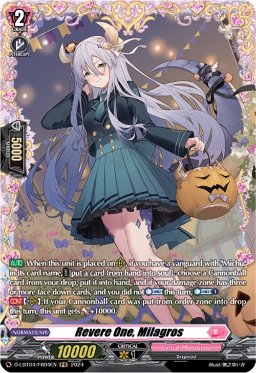 Image for Revere One, Milagros (FR) (D-LBT04: Lyrical Monasterio ~Trick or Trick!~) (D-LBT04/FR04EN) - Cardfight Vanguard