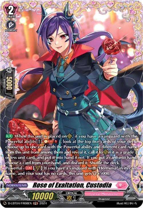 Image for Rose of Exaltation, Custodia (FR) (D-LBT04: Lyrical Monasterio ~Trick or Trick!~) (D-LBT04/FR08EN) - Cardfight Vanguard