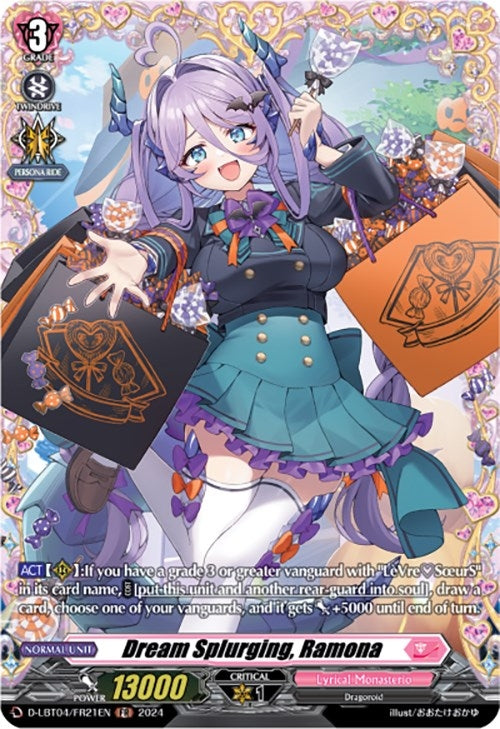 Image for Dream Splurging, Ramona (FR) (D-LBT04: Lyrical Monasterio ~Trick or Trick!~) (D-LBT04/FR21EN) - Cardfight Vanguard