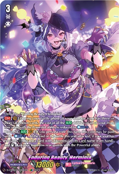 Image for Enduring Beauty, Herminia (LSR) (D-LBT04: Lyrical Monasterio ~Trick or Trick!~) (D-LBT04/LSR01EN) - Cardfight Vanguard