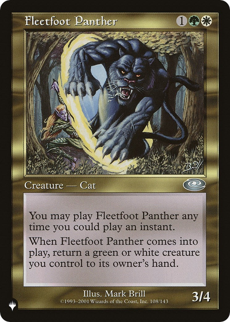 Image for Fleetfoot Panther (The List Reprints) (108/143) - Magic: The Gathering
