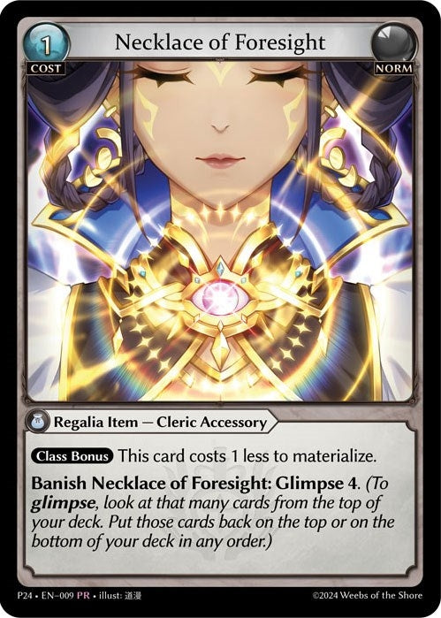 Image for Necklace of Foresight (Promotional Cards) (009) - Grand Archive TCG