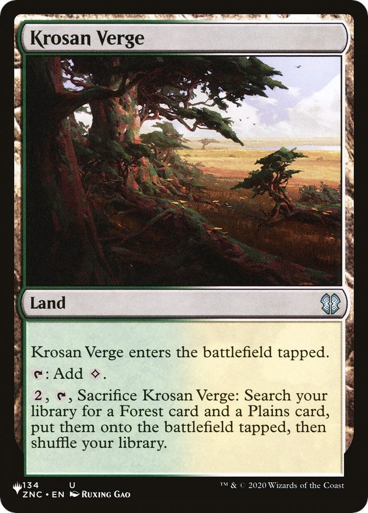 Image for Krosan Verge (ZNC) (The List Reprints) (134) - Magic: The Gathering