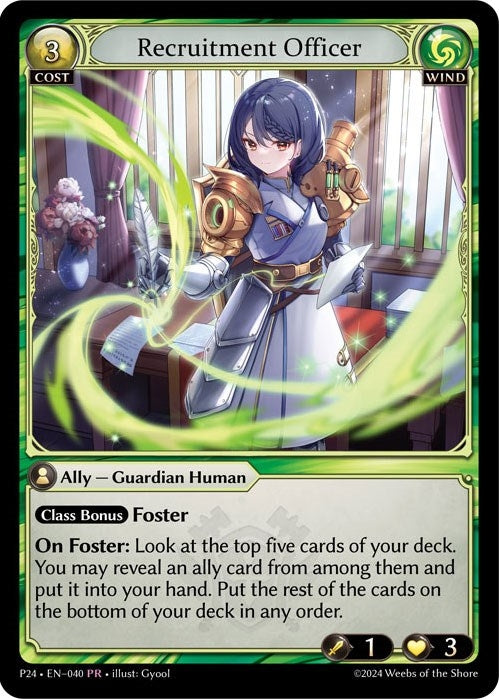 Image for Recruitment Officer (Promotional Cards) (040) - Grand Archive TCG