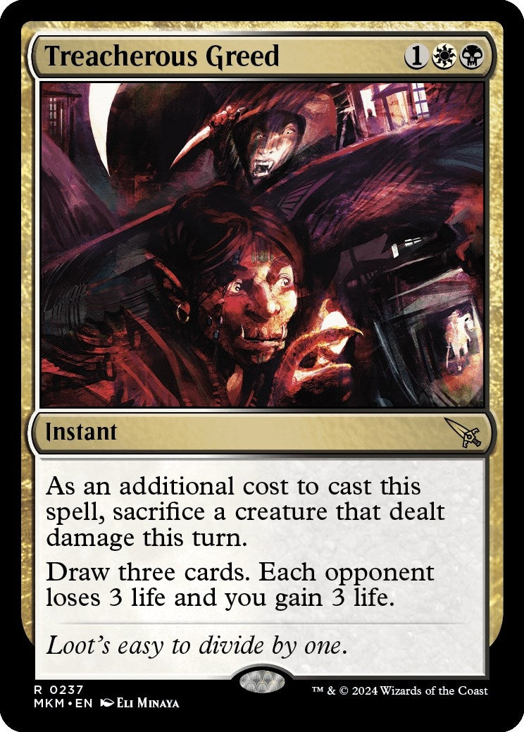 Image for Treacherous Greed (Murders at Karlov Manor) (237) - Magic: The Gathering