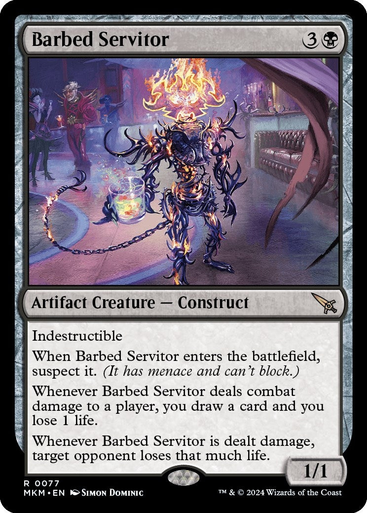 Image for Barbed Servitor (Murders at Karlov Manor) (77) - Magic: The Gathering