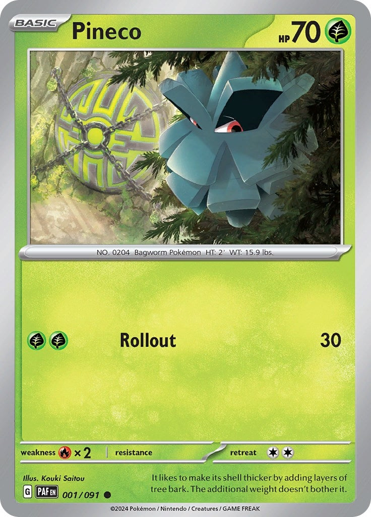 Image for Pineco (SV: Paldean Fates) (001/091) - Pokemon