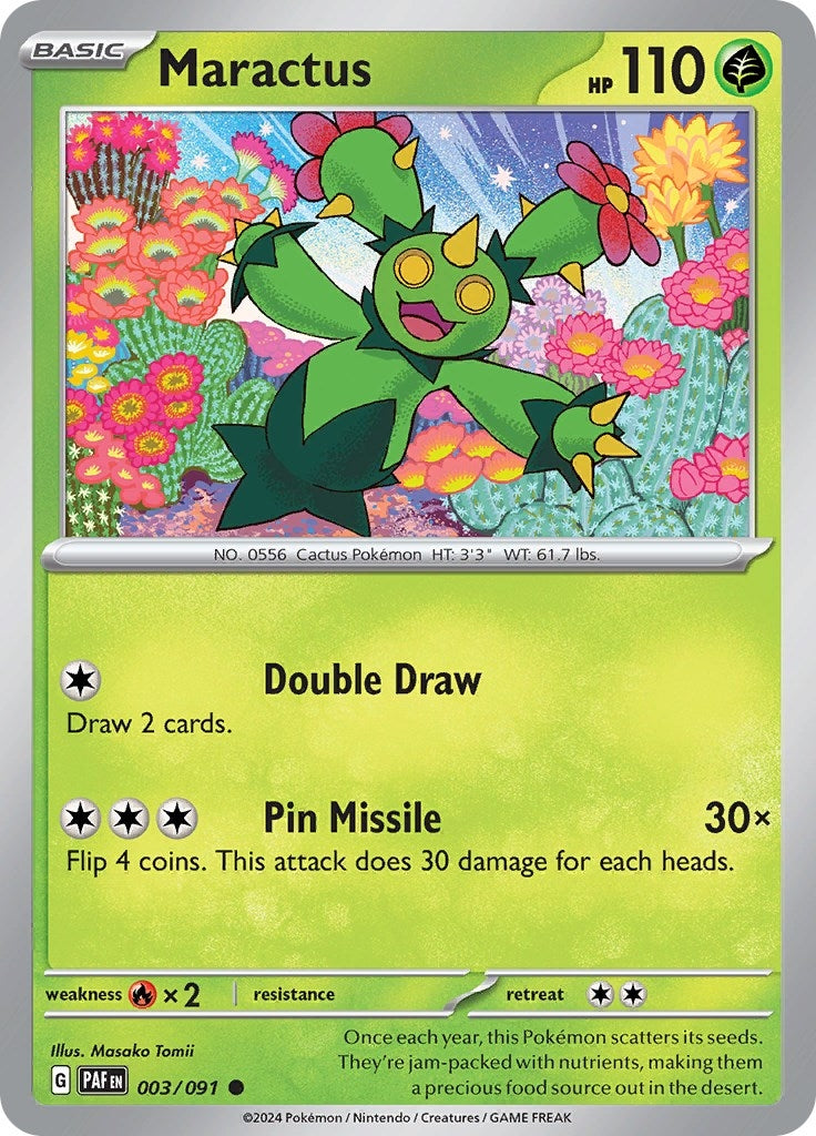 Image for Maractus (SV: Paldean Fates) (003/091) - Pokemon