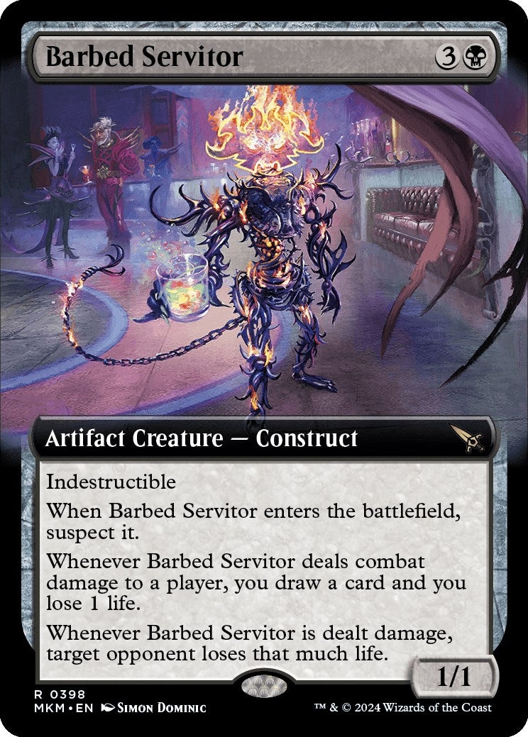 Image for Barbed Servitor (Extended Art) (Murders at Karlov Manor) (398) - Magic: The Gathering