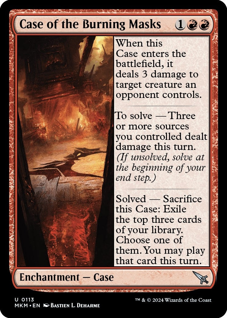 Image for Case of the Burning Masks (Murders at Karlov Manor) (113) - Magic: The Gathering