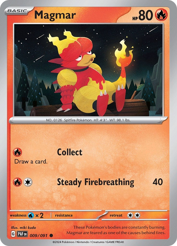 Image for Magmar (SV: Paldean Fates) (009/091) - Pokemon
