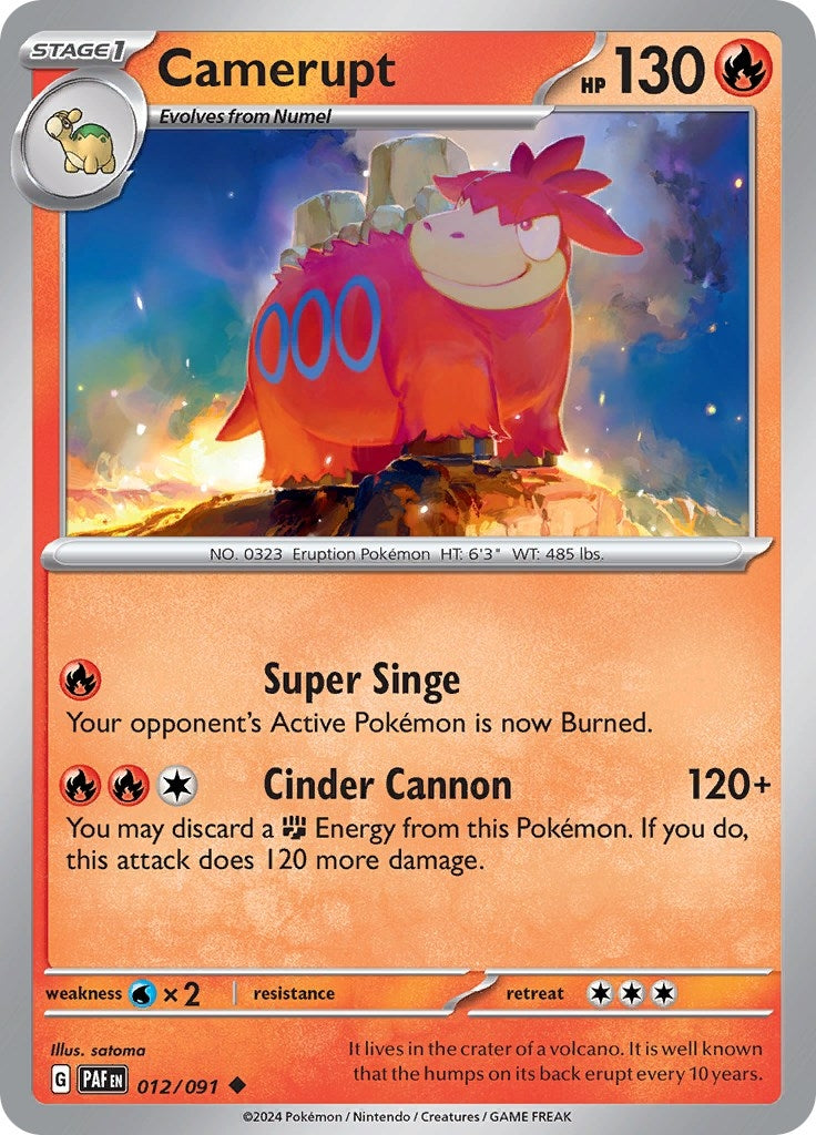 Image for Camerupt (SV: Paldean Fates) (012/091) - Pokemon