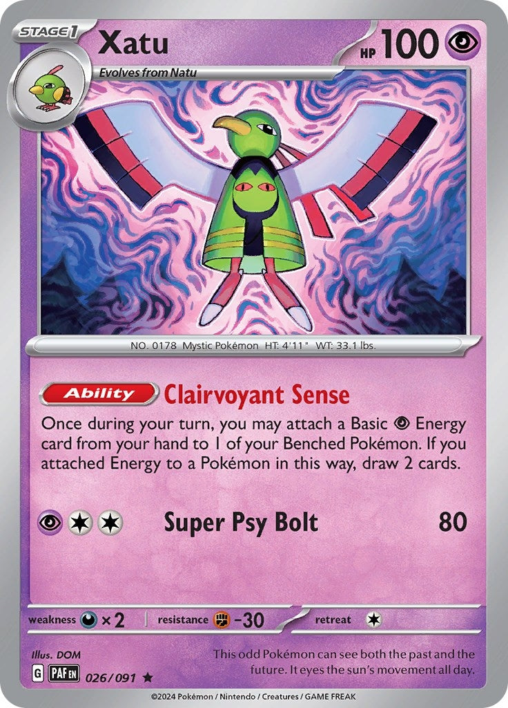Image for Xatu (SV: Paldean Fates) (026/091) - Pokemon