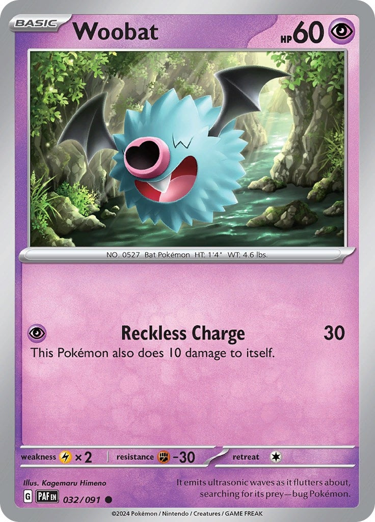 Image for Woobat (SV: Paldean Fates) (032/091) - Pokemon